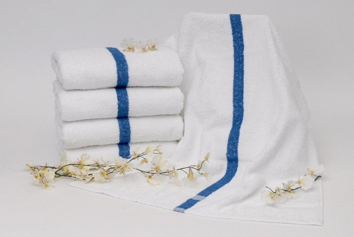 Dependability Blue Center Stripe Towels