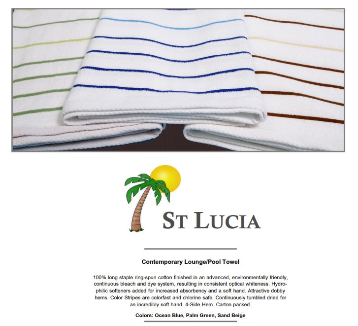 St. Lucia Contemporary Lounge/Pool Towels